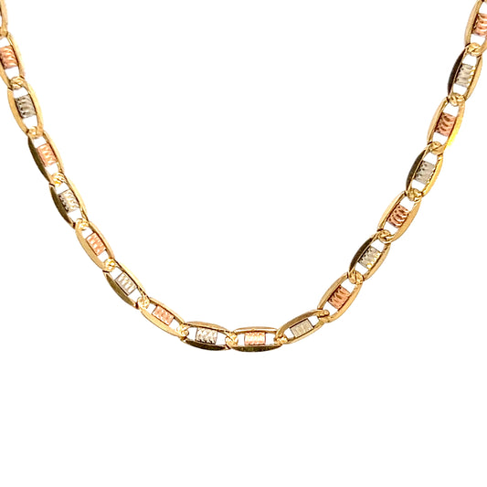 16" Gucci Style Link Tri-Color Chain - Unisex - 10kt