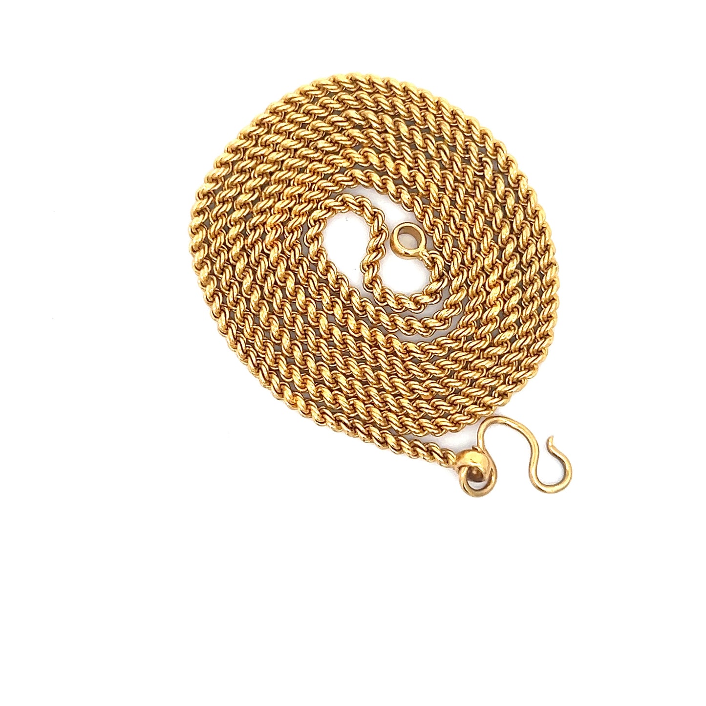 28.5" Rope Chain 22kt Yellow Gold - 36.19G - Heavy Solid Chain - Unisex