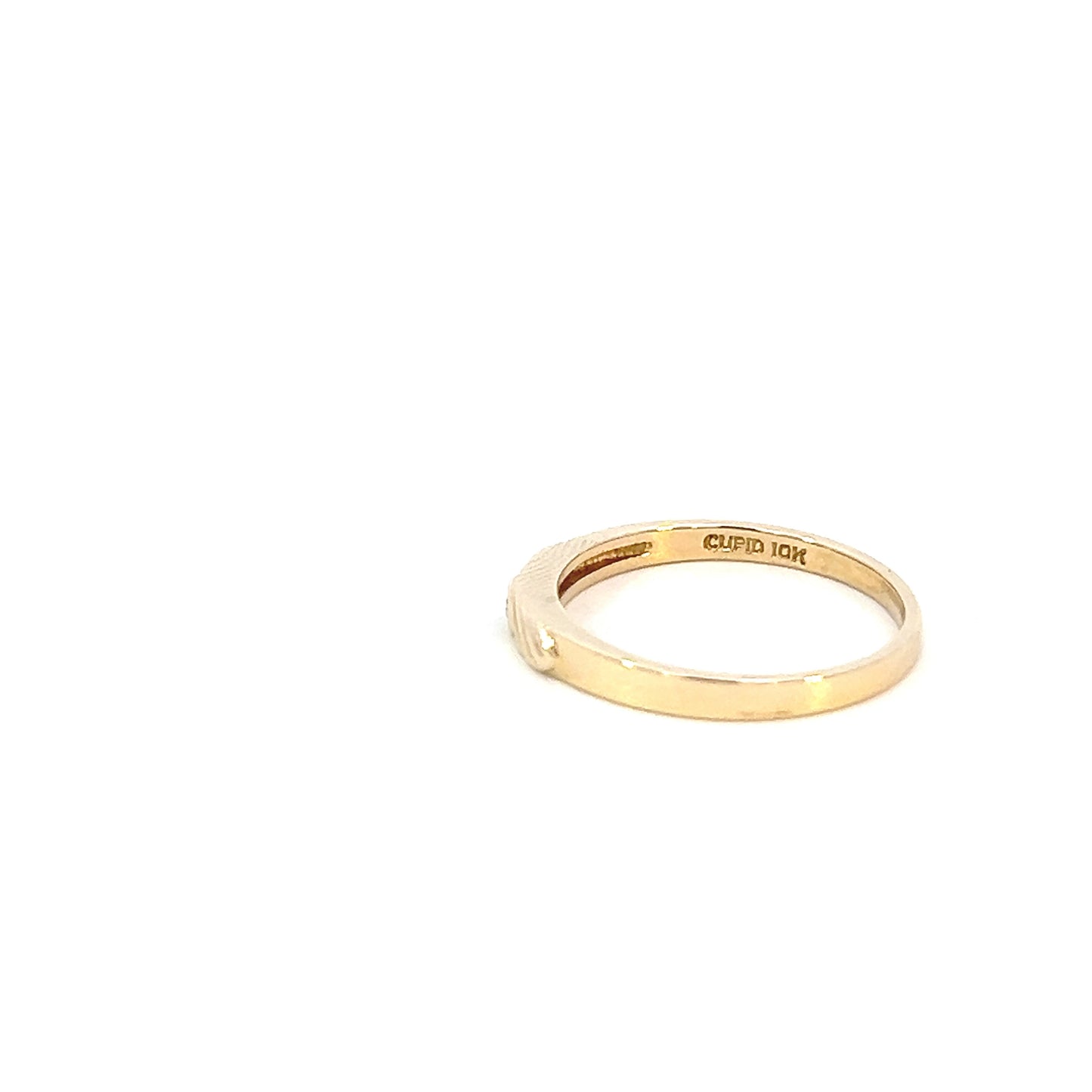 Minimalist Diamond Ring - 10k - Yellow Gold - Size 6.5