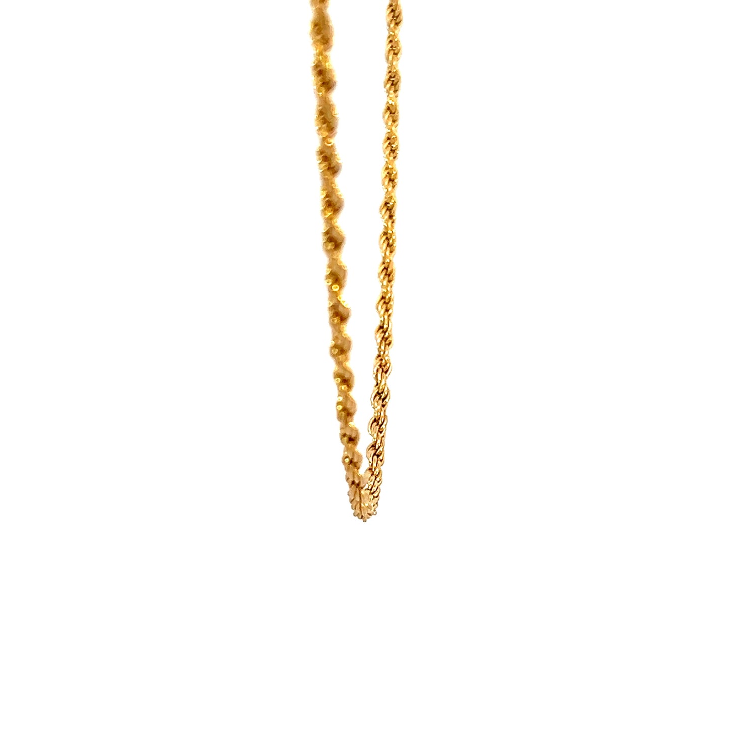 20" Solid Rope Chain - Layering - Minimal - 14k - Yellow Gold - 7.66g