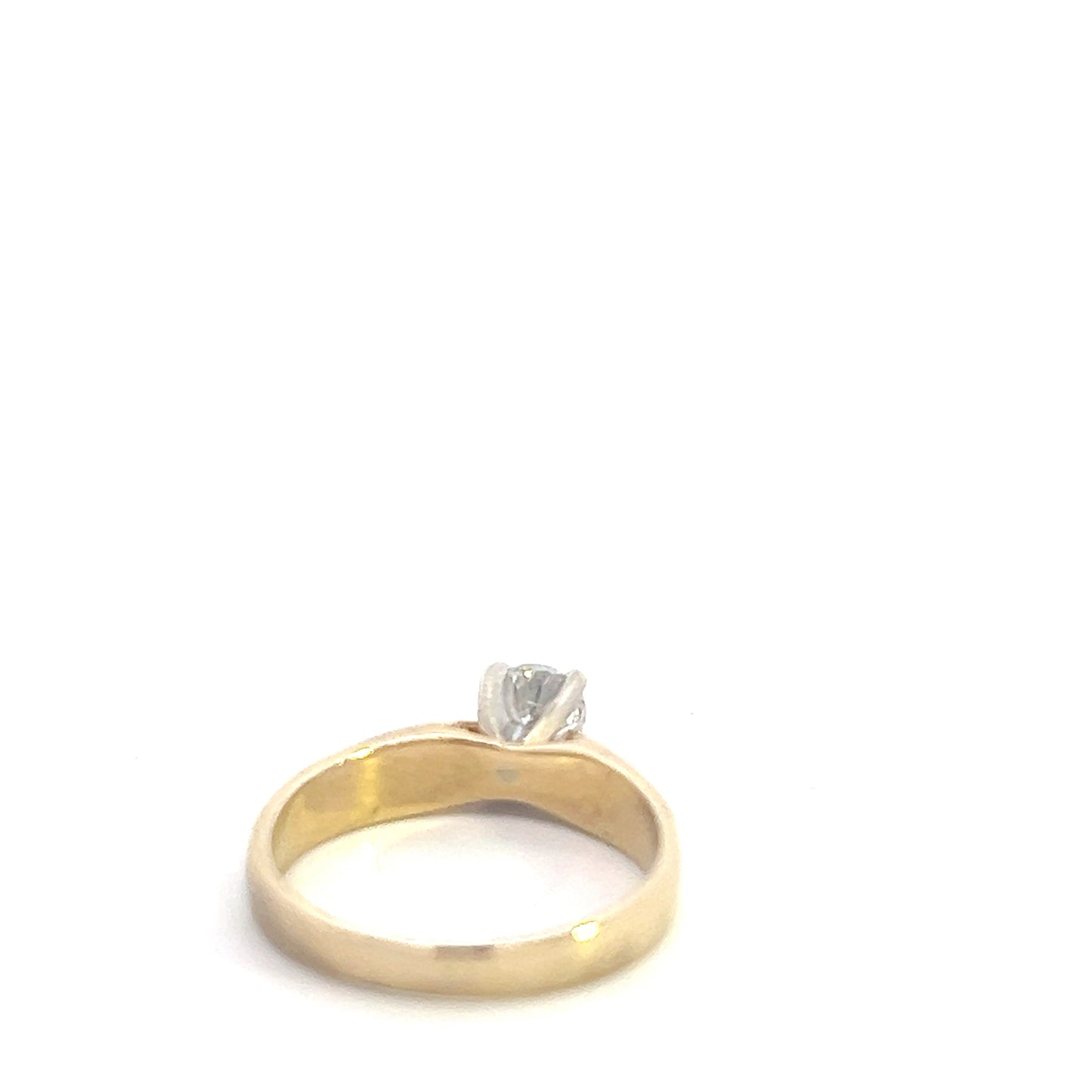 Timeless Natural Diamond Solitaire Ring - 0.33ct - 14k - Yellow Gold - Size 6