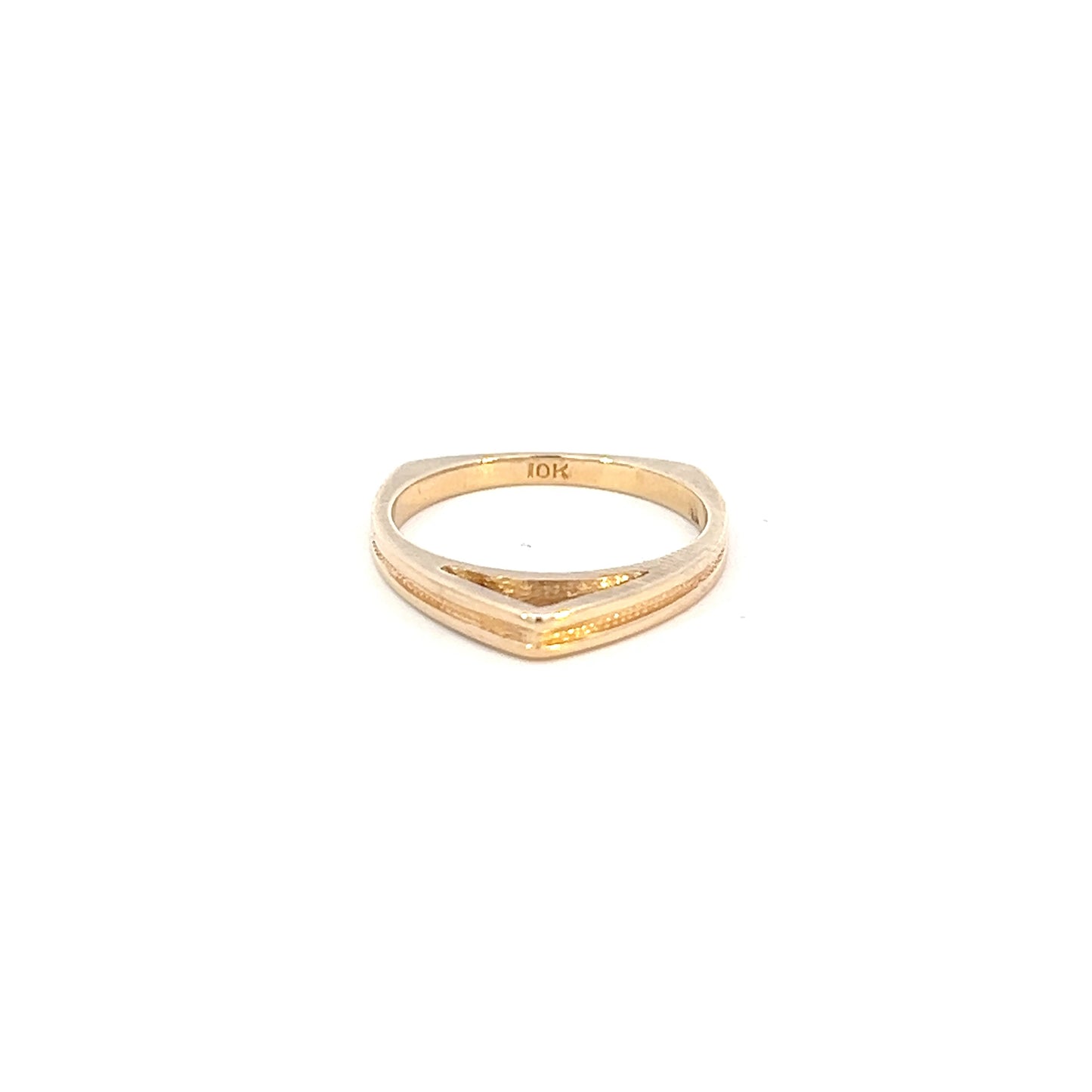 Stylized Angled Band - 10k - Yellow Gold - Size 5.5