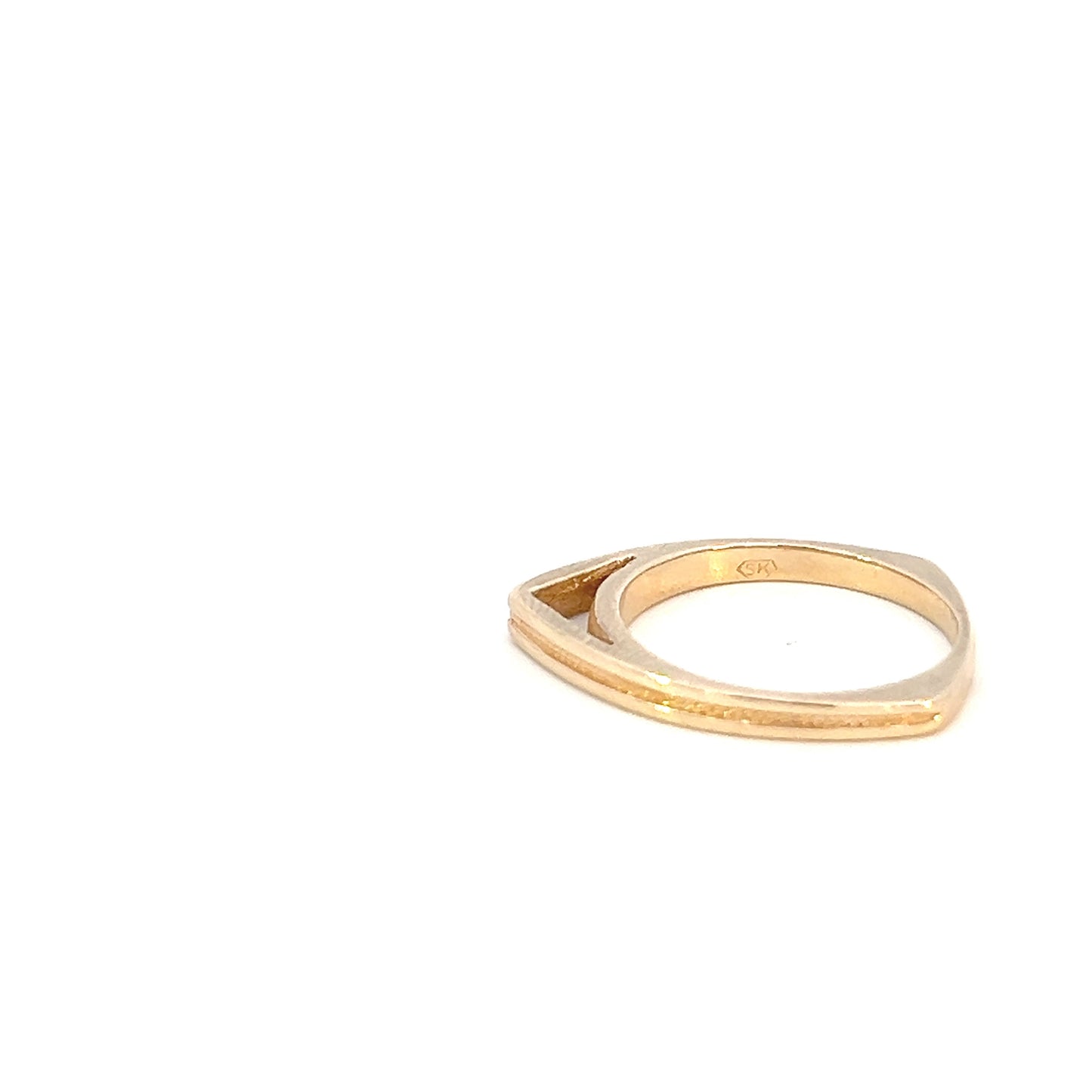 Stylized Angled Band - 10k - Yellow Gold - Size 5.5