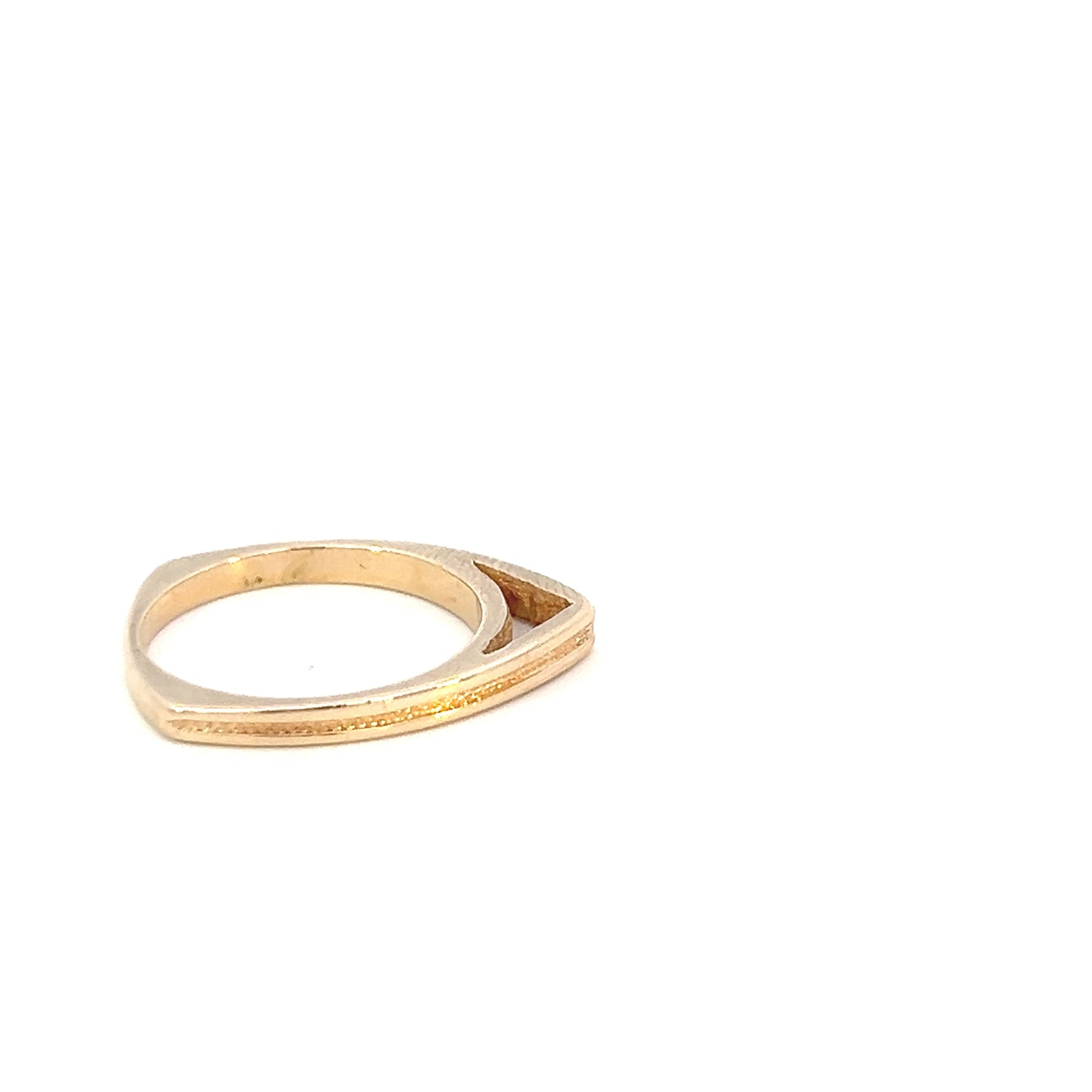 Stylized Angled Band - 10k - Yellow Gold - Size 5.5