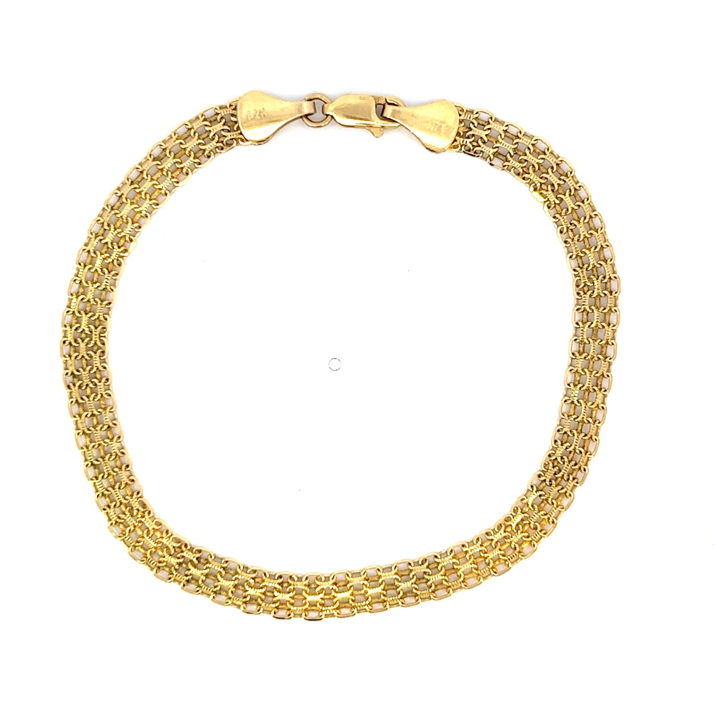 8.25" Bismarck Link Bracelet - 10k - Yellow Gold - 4g - Lobster Clasp