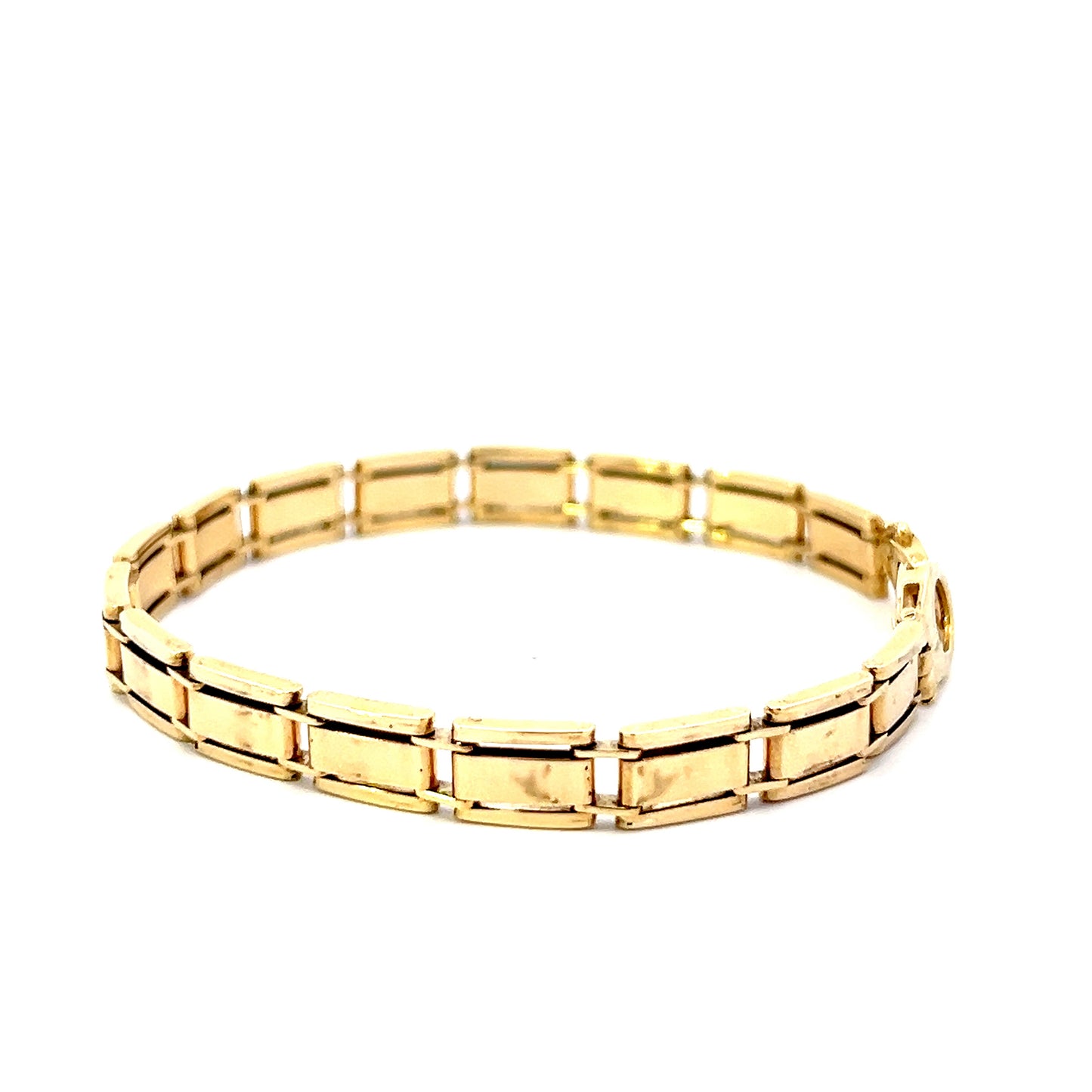 7" Solid Fashion Link Bracelet - 14k - Yellow Gold - 13.9g