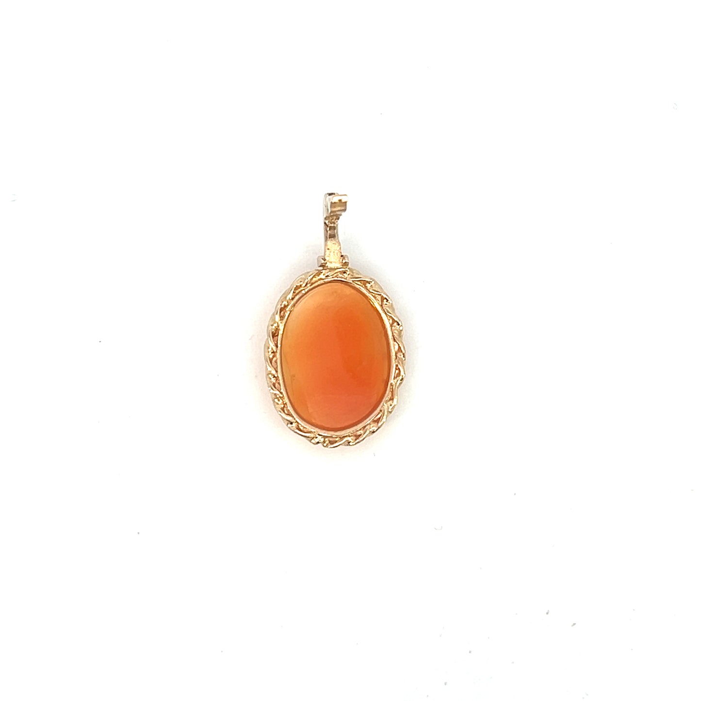 Antique Cameo Pendant - 14k - Yellow Gold - Clip-on Clasp
