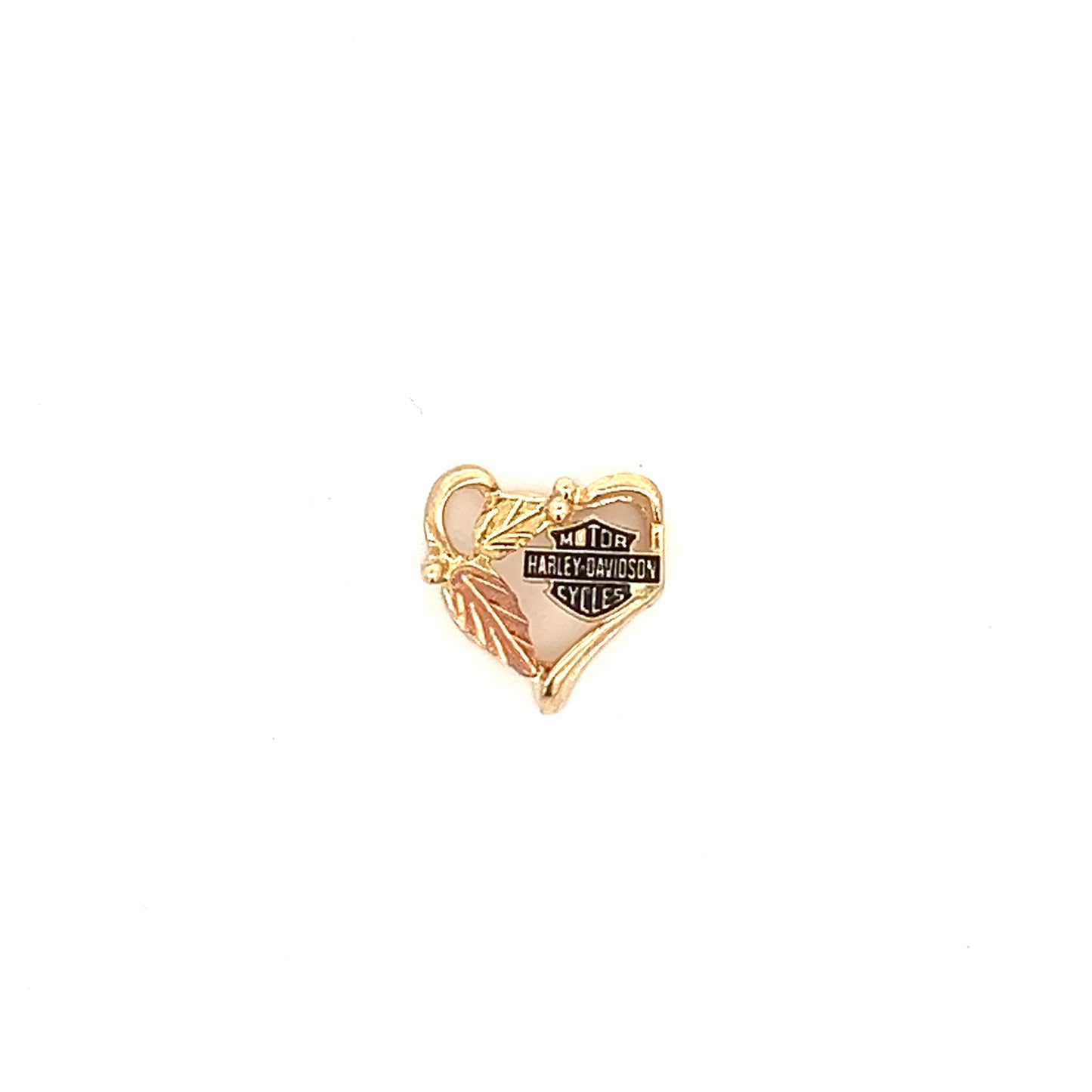 Harley Davidson Pendant - 2-Tone - 10k - Yellow & Rose Gold