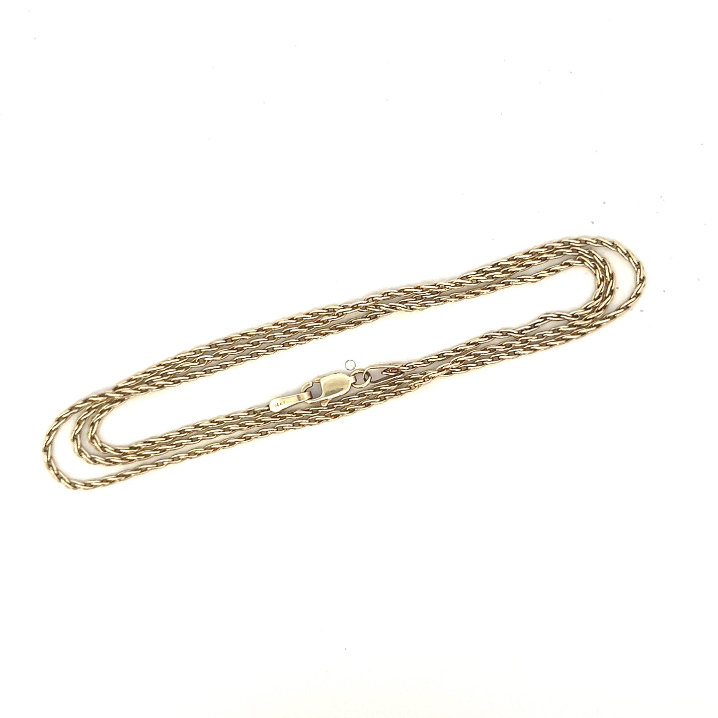 20" Rectangle Link Rope Chain - 14k - Yellow Gold - 4.73g