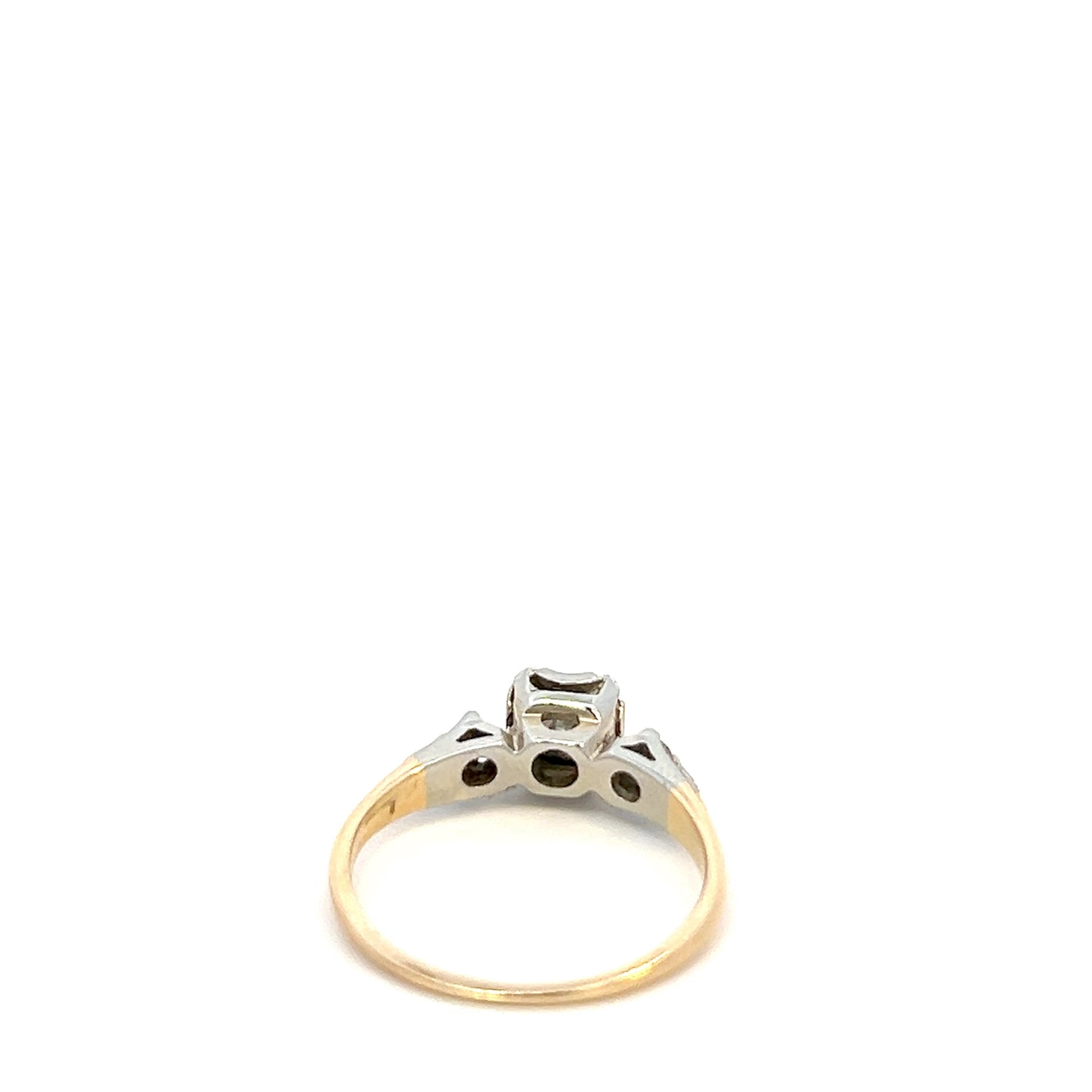 Dainty Vintage Natural Diamond Anniversary Ring - 0.56ctw - 14k - Yellow Gold - Size 5