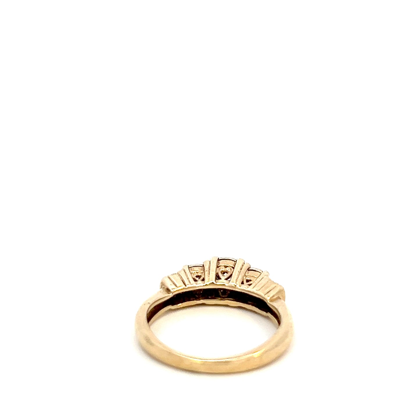 Illusion Setting Diamond Anniverary Ring - 0.22ctw - 10k - Two-Tone Gold - Size 5.5