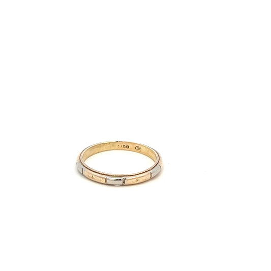 Two-Tone Midi Ring - Stacker Ring - 14k - Two-Tone Gold - Size 5