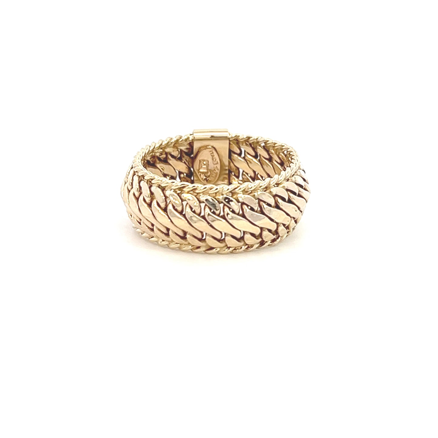 Infinity Chain Ring - 14k - Yellow Gold - Italy - Size 10