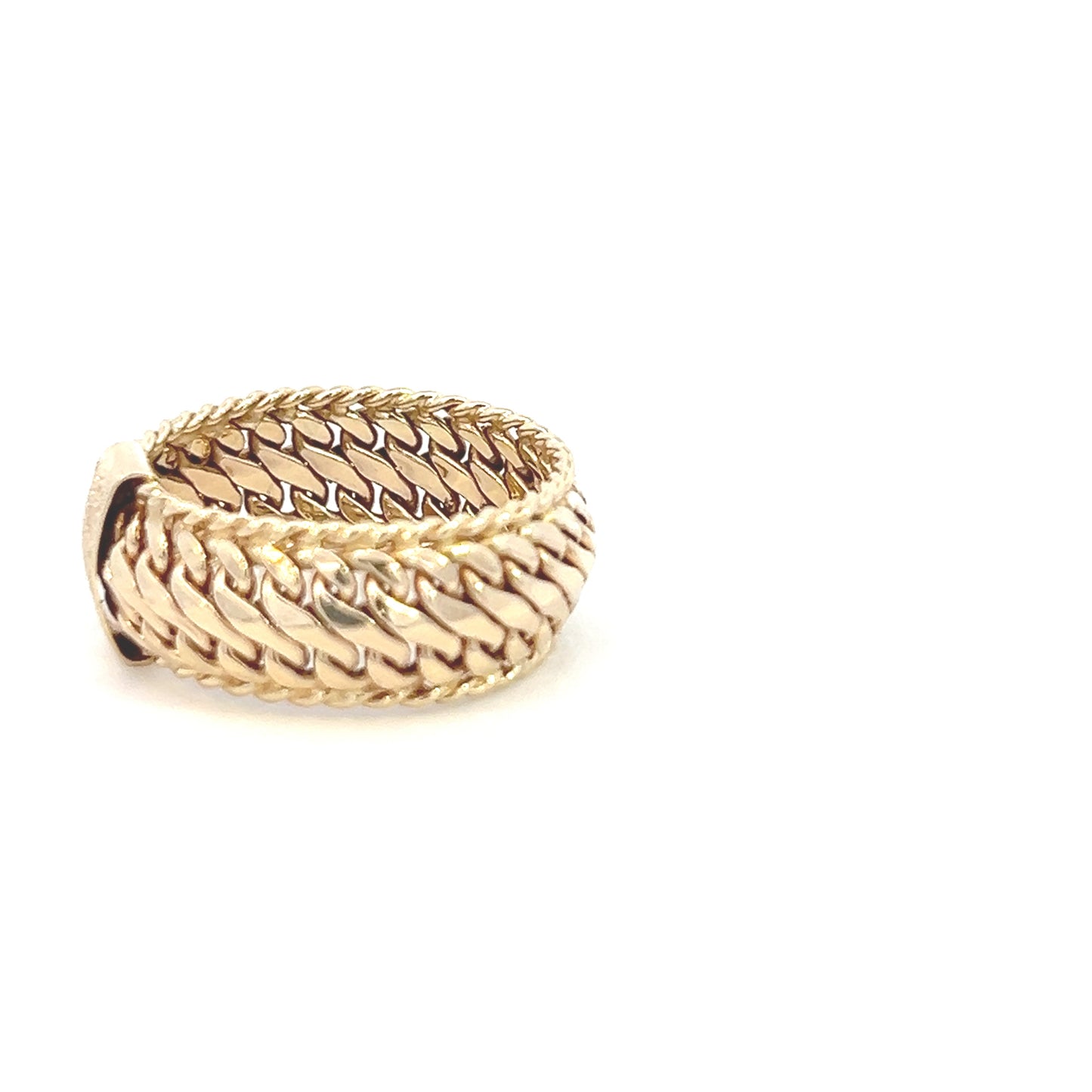 Infinity Chain Ring - 14k - Yellow Gold - Italy - Size 10